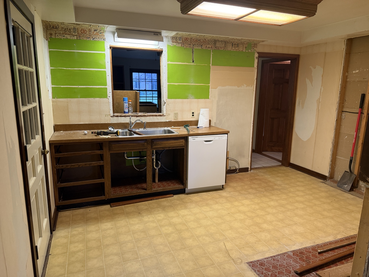 Kitchen during demolition