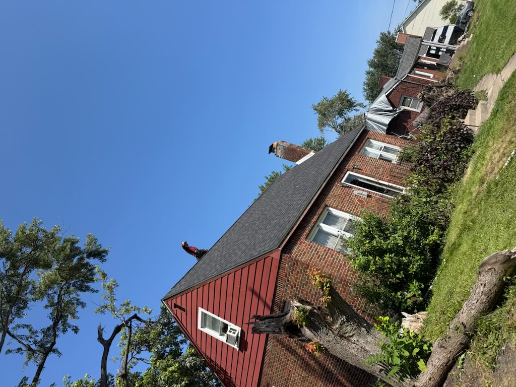 Finished architectural shingle roof after replacement